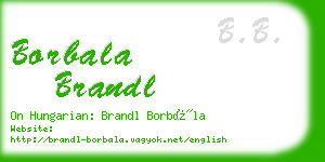 borbala brandl business card